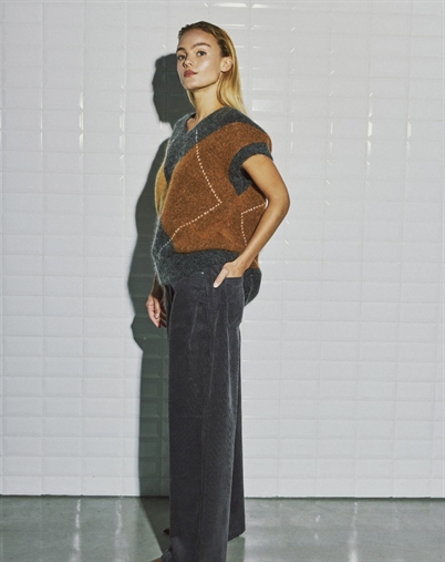 Withblack - WBLVenus Harlekin Vest - Desert Camel  Harlekin